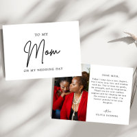 Photo minimaliste à ma mère le jour de mon mariage