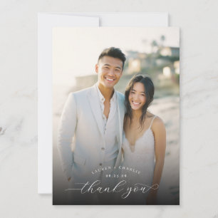 Carte De Remerciements Photo minimaliste chaleureux joyeux