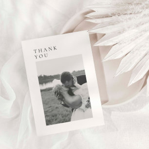Carte de remerciements photo minimaliste Mariage