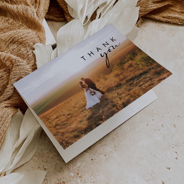 Carte de remerciements photo minimaliste moderne (Créateur téléchargé)