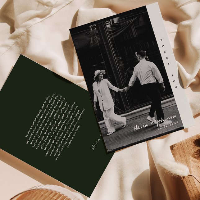 Carte de remerciements photo minimaliste simple (Créateur téléchargé)