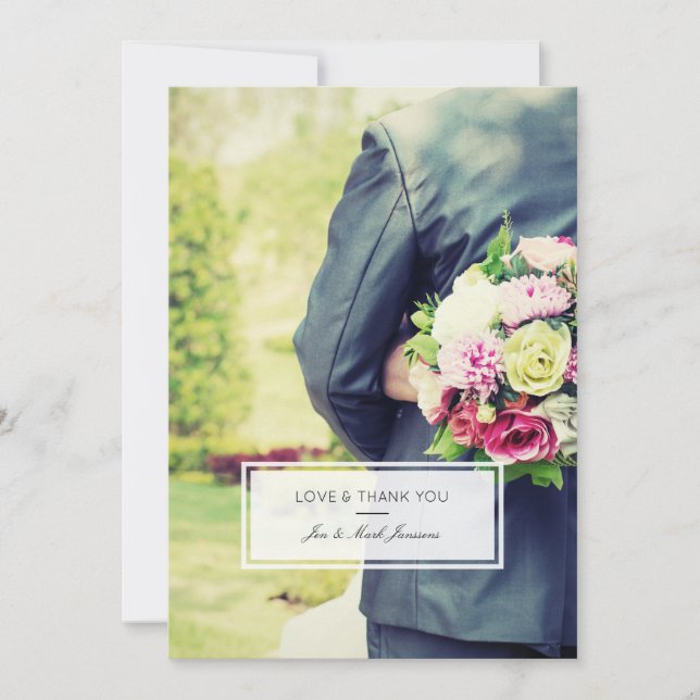 Carte De Remerciements Photo moderne (Devant)