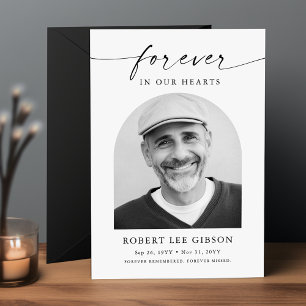 Carte De Remerciements Photo moderne Bereavity Sympathy Funeral Memorial