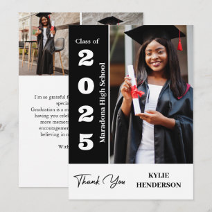 Carte De Remerciements Photo moderne branchée