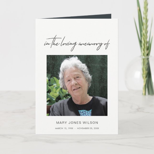 CARTE DE REMERCIEMENTS PHOTO MODERNE ÉLÉGANTE ET MINIMALE SYMPATHIQUE (Devant)