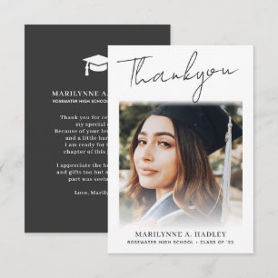 Carte De Remerciements Photo Moderne Graduation