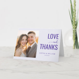 Carte De Remerciements Photo Moderne Violet Joyeux