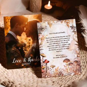 Carte De Remerciements Photo Mushroom Toadstool Enchanted Forest Mariage