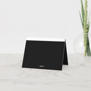 Carte De Remerciements Photo noire et blanche captivante d'un Vintage