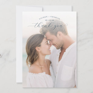 Carte De Remerciements Photo Pastel Romantique