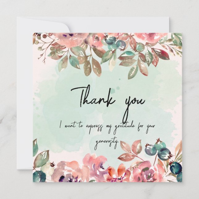 Carte de remerciements photo personnalisée (Devant)