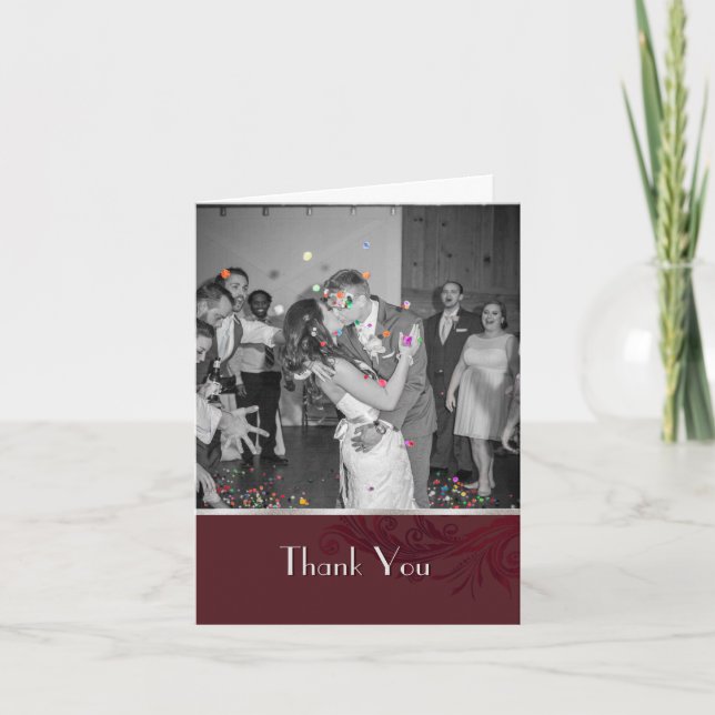 Carte de remerciements photo personnalisée Bourgog (Devant)