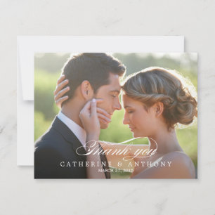 Carte de remerciements photo Pure Elegance Mariage