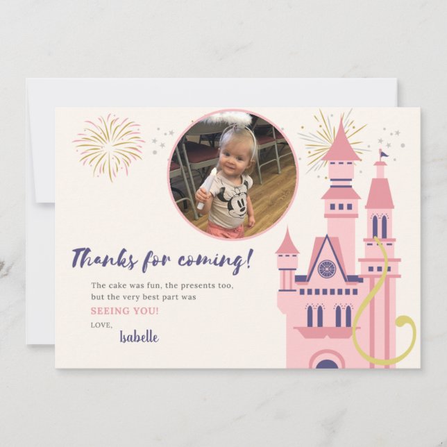 Carte de remerciements photo Rapunzel (Devant)