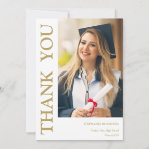 Carte De Remerciements Photo Remerciement de fin d'études en écriture mod
