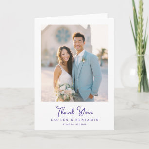 Carte De Remerciements Photo Romantique aux Pastels Joyeux