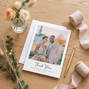 Carte De Remerciements Photo Rose Romantique