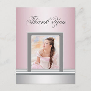 Carte De Remerciements Photo rose RSVP Tout usage