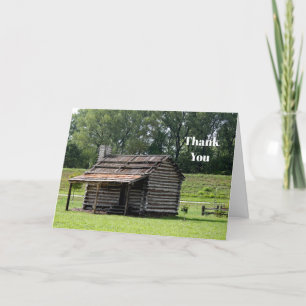 Carte De Remerciements Photo Rustic Log Cabine