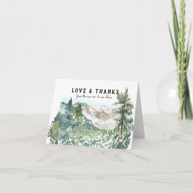 Carte de remerciements photo Rustic Mountain Maria (Devant)