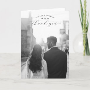 Carte De Remerciements Photo serein en noir et blanc