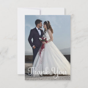 Carte De Remerciements Photo simple Mariage Ajouter votre salutation