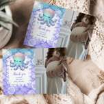 Carte De Remerciements Photo sous le Baby shower Sea Watercolor<br><div class="desc">Express votre gratitude avec notre Carte de remerciements de Baby shower "Under the Sea Watercolor", une façon délicieuse de remercier vos proches pour avoir célébré votre petite fille en chemin. Immergez-vous dans le monde fantastique de l'océan avec cette carte de charme, qui présente une illustration captivante de l'aquarelle de la...</div>