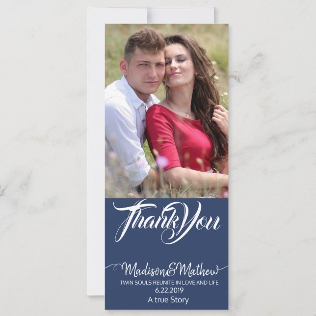 Carte de remerciements photo Twin Flame (Devant)