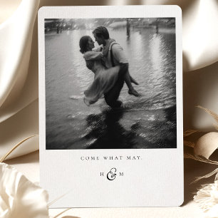 carte de remerciements photo "Venez quoi mai"