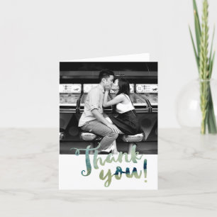 Carte De Remerciements Photo Watercolor Thank You Folding Card