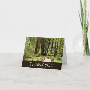 Carte De Remerciements Photographie de nature sur le sentier I de Muir Wo