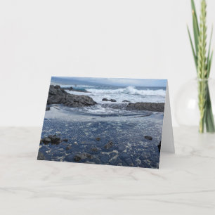 Carte De Remerciements Photographie de paysage de maree d'océan hawaïen