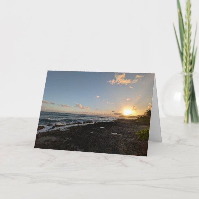 Carte De Remerciements Photographie de paysage naturel hawaïen (Devant)