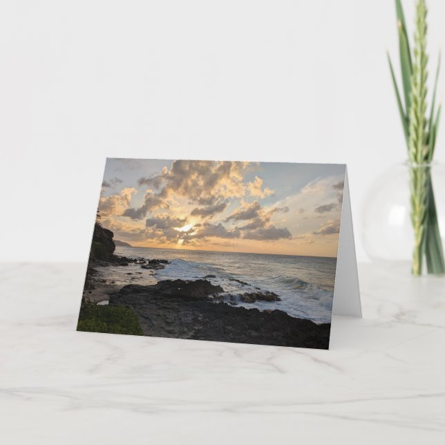 Carte De Remerciements Photographie de paysage naturel hawaïen (Devant)