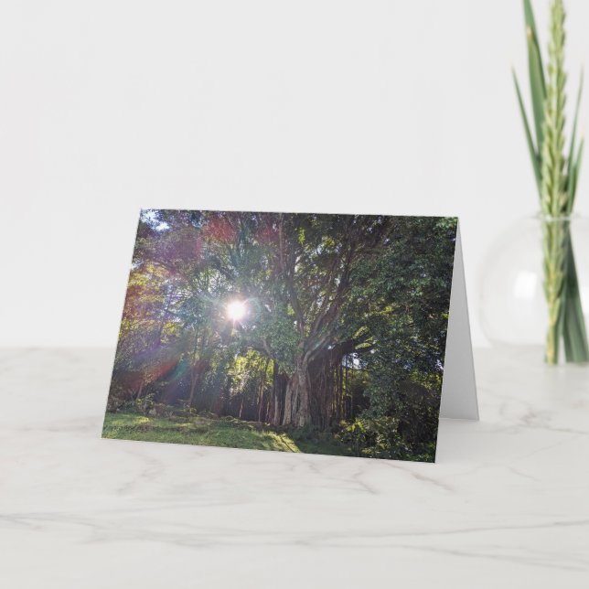 Carte De Remerciements Photographie de paysage naturel hawaïen (Devant)