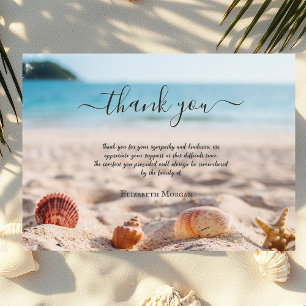 Carte De Remerciements Photos Des Coquillages De Plage Fête De La Vie