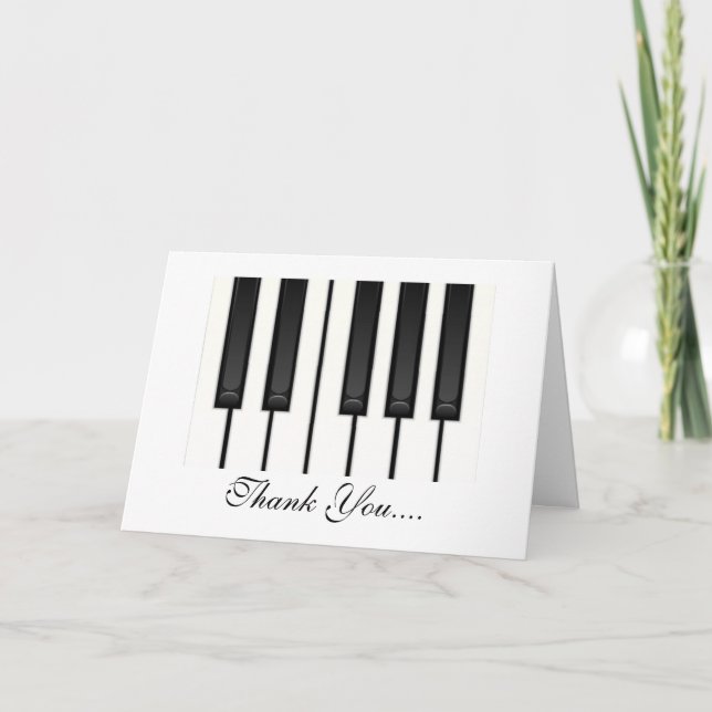 Carte De Remerciements Piano Keys (Devant)
