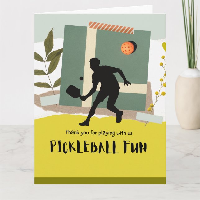 Carte De Remerciements Pickleball (Devant)