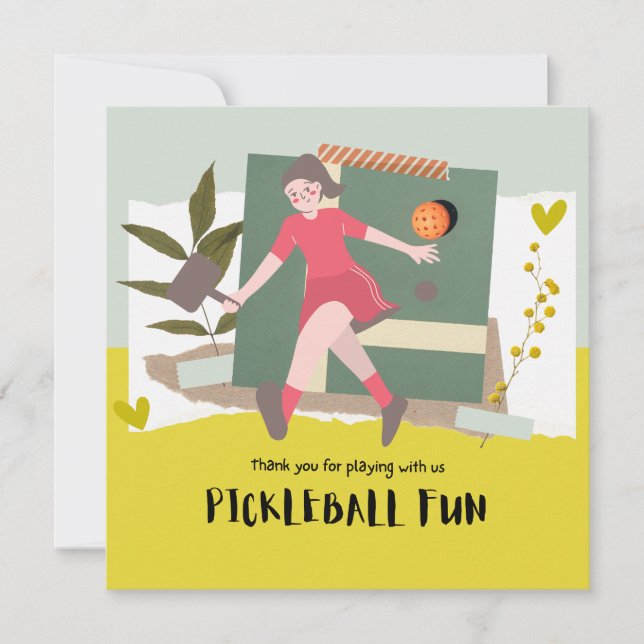 Carte De Remerciements Pickleball (Devant)