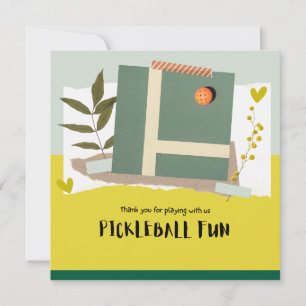 Carte De Remerciements Pickleball