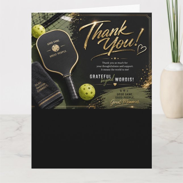 Carte De Remerciements Pickleball  (Devant)