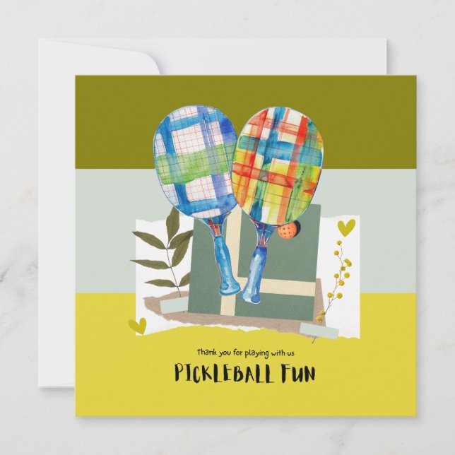 Carte De Remerciements Pickleball (Devant)