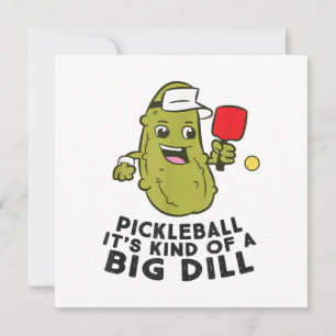 Carte De Remerciements Pickleball C'est un genre de Big Dill Pickles Pick
