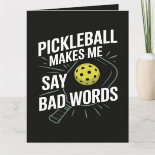 Carte De Remerciements Pickleball Drôle Me Fait Dire Des Gros Mots