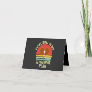 Carte De Remerciements Pickleball est mon plan de retraite drôle papa Vin