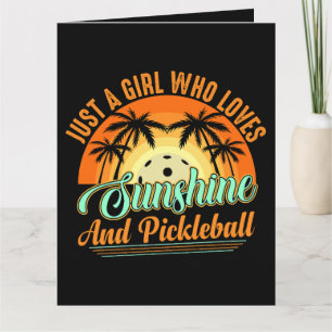 Carte De Remerciements Pickleball femmes soleil