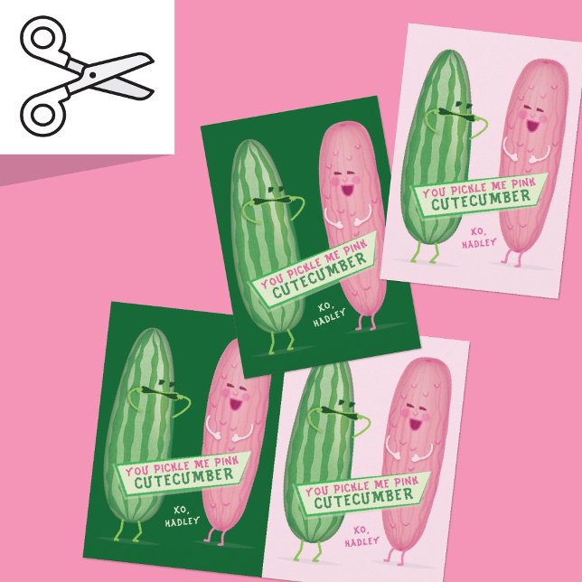 Carte De Remerciements Pickled Pink Classroom Valentine's Day Card (Créateur téléchargé)