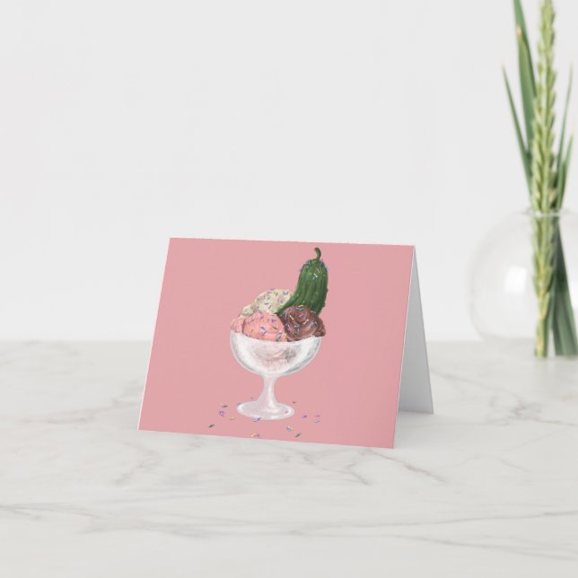 Carte De Remerciements Pickles n Ice Cream (Devant)