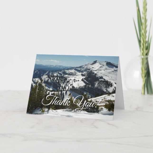 Carte De Remerciements Pics neigeux du Grand Teton (Devant)