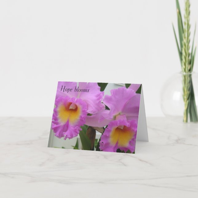 Carte De Remerciements PICT0393, fleurs d'espoir (Devant)
